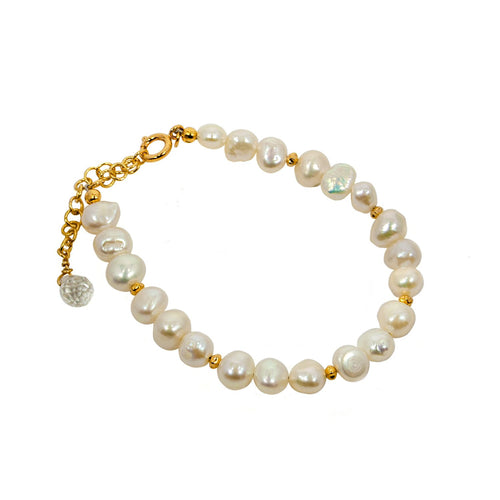 Bracelet Perles et Chaîne Dorée Maison Doré